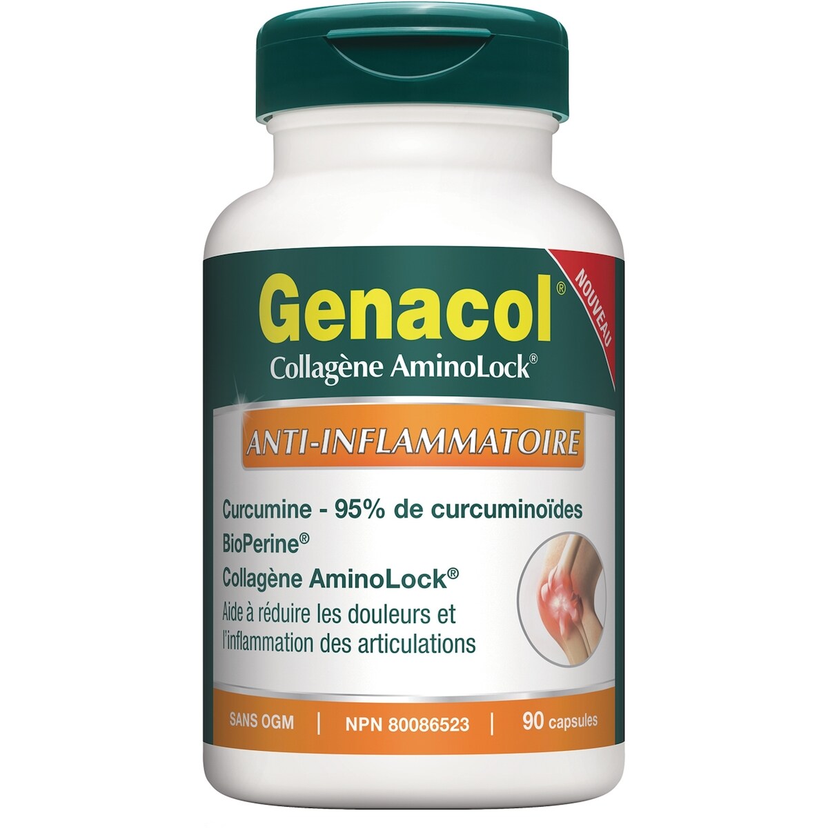 Anti-Inflammatoire avec Collagène AminoLock, Curcumine de Curcuma et BioPerine