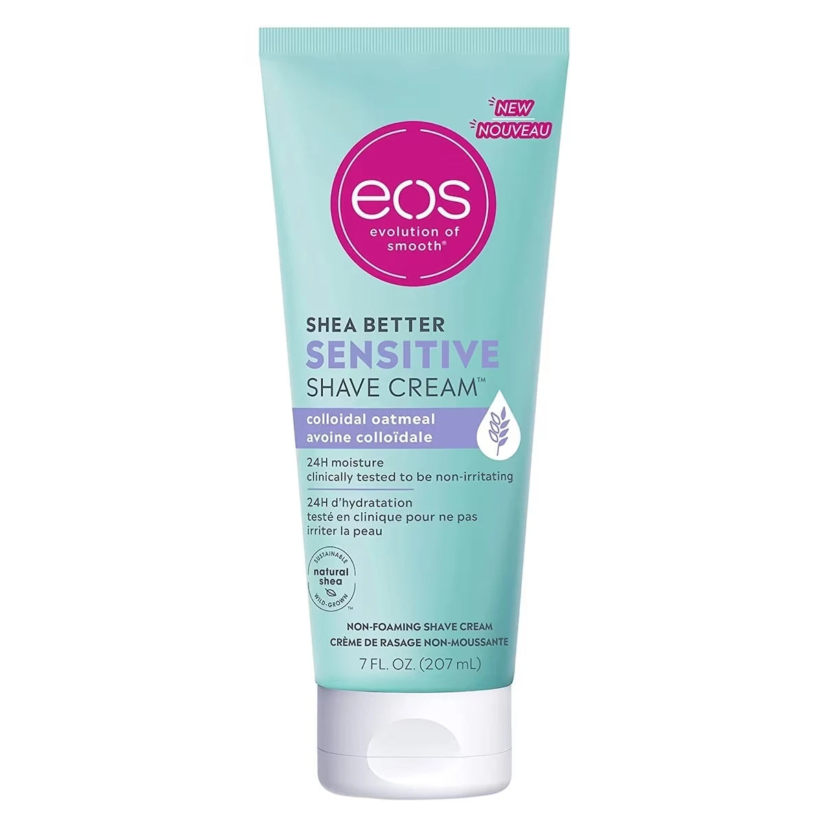 Shea Better Sensitive Shave Cream™, Sans Parfum, Avoine Colloïdale, 24H d'hydration