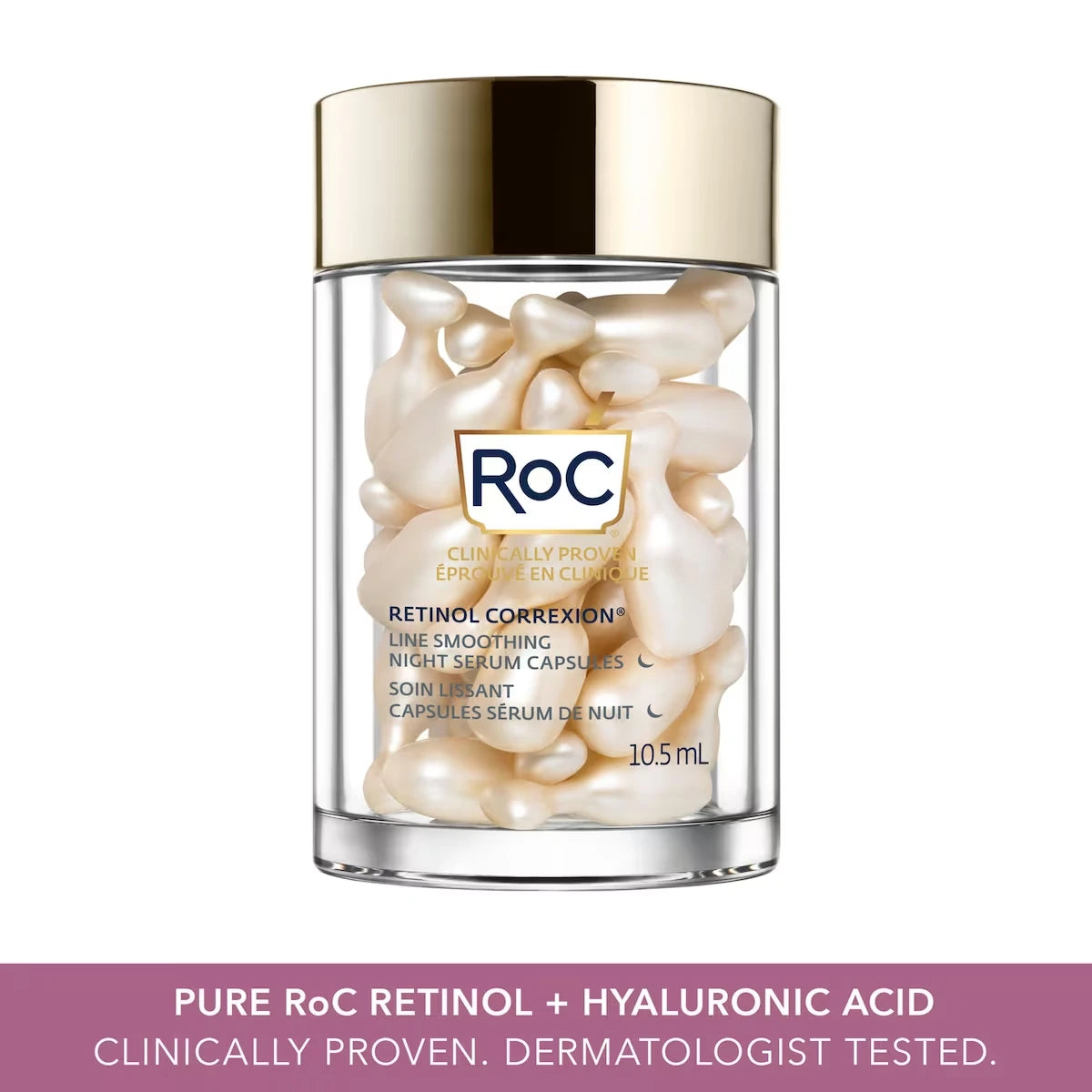 Retinol Correxion Line Smoothing Night Serum Capsules, Clear, 30 Count