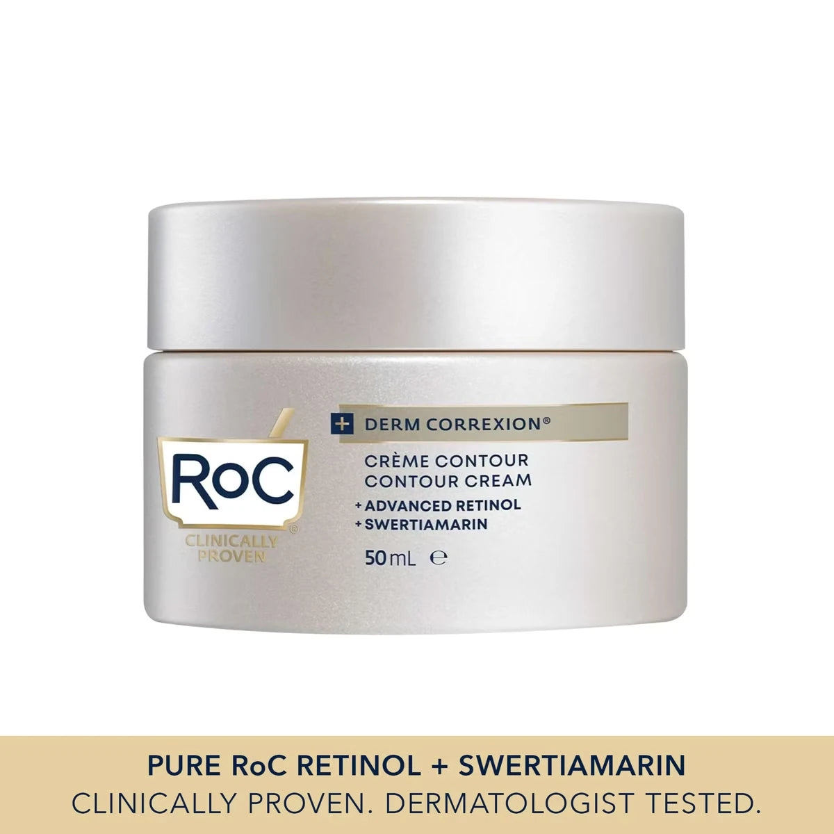 Derm Correxion® Neck Cream With Hyaluronic Acid And Advanced Retinol To Visibly Tighten & Lift Horizontal Neck Lines, Facial Moisturiser To Contour Face, Neck And Jawline, 50Ml