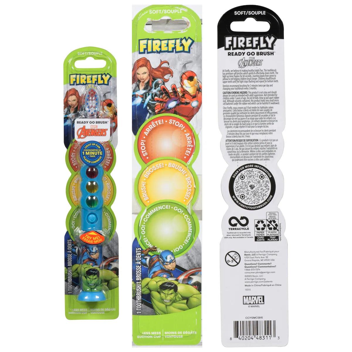 Brosse à Dents Lumineuse avec Minuterie Avengers - 1ct