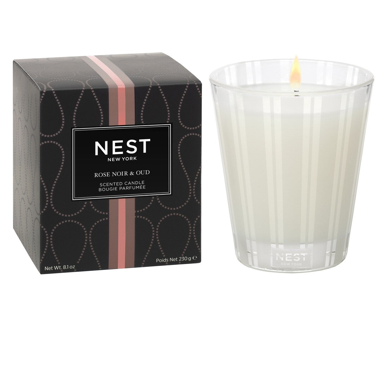 Bougie classique Rose noire et bois de oud