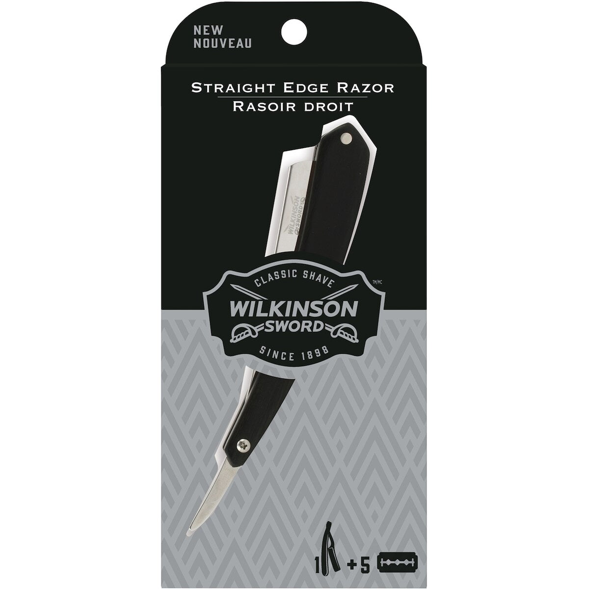 Rasoir droit classique Wilkinson Sword avec 5 lames