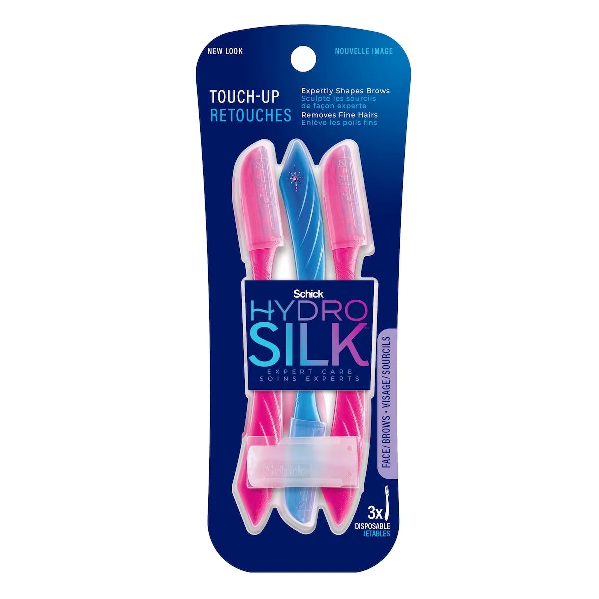 Taille-sourcils et rasoir exfoliant pour le visage Hydro Silk retouche de