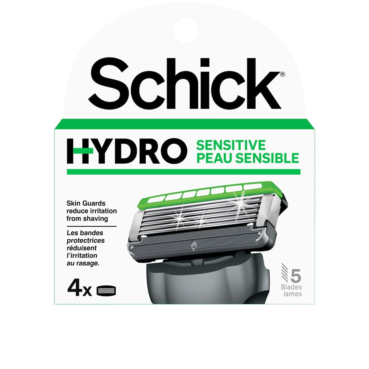 Cartouches de lames Hydro Skin Comfort pour hommes avec gel apaisant pour peaux sensibles