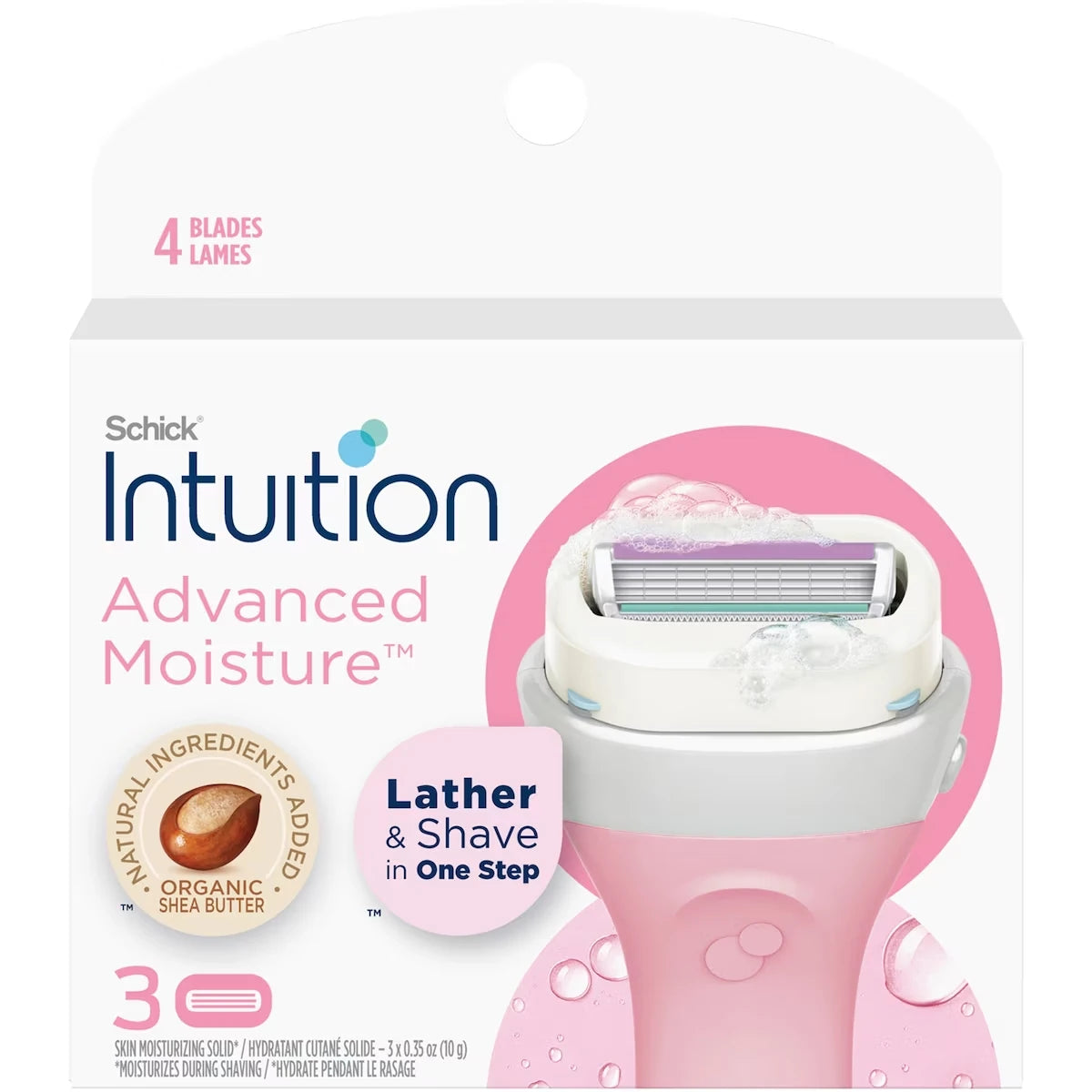 Cartouches de lames Schick Intuition Hydratation améliorée avec beurre de karité