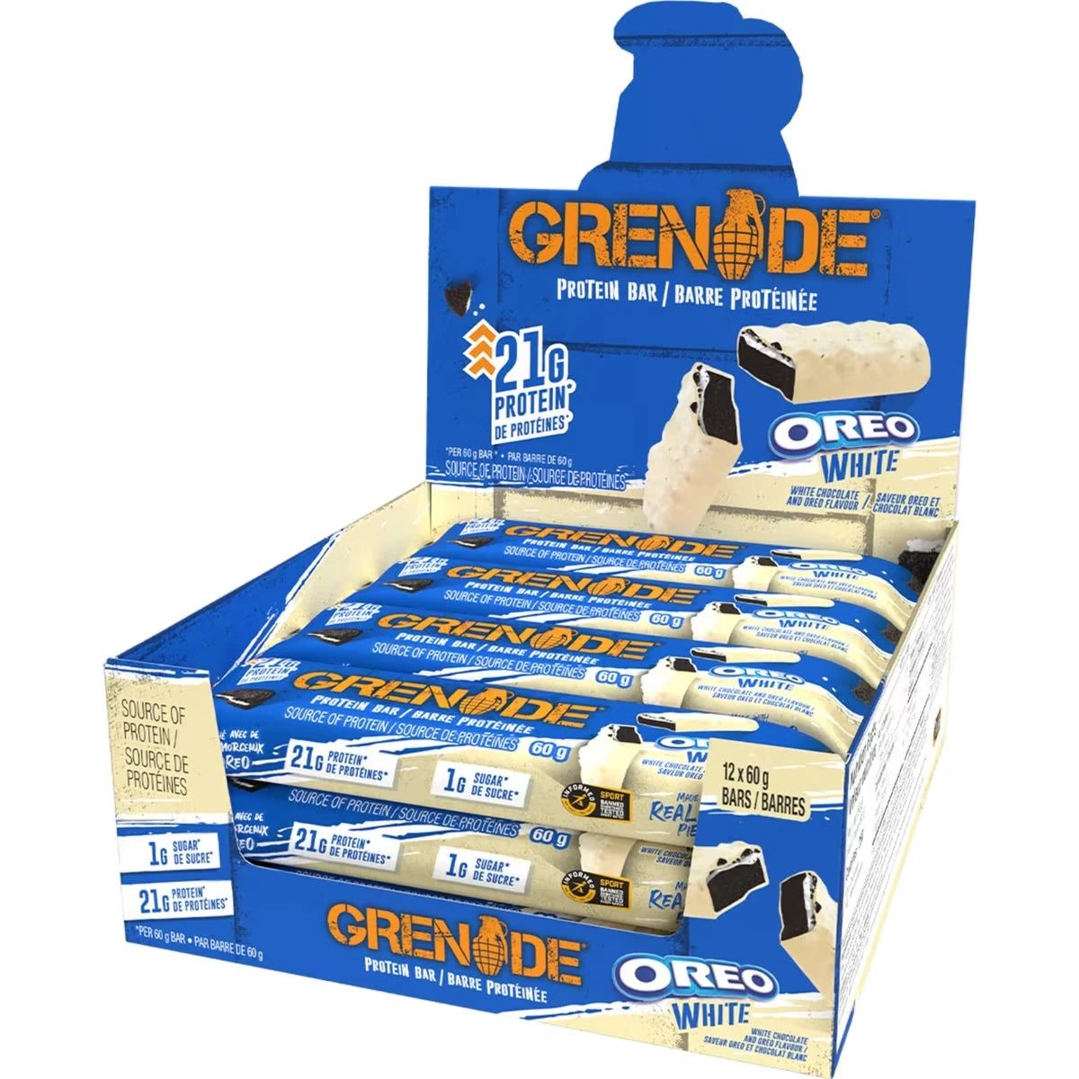 Barre Protéinée Oreo Blanche - 60g