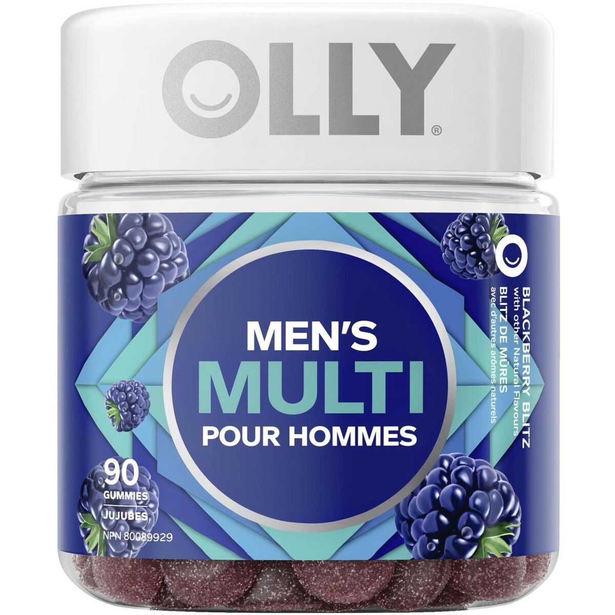 vitamine Pour Hommes Blitz de Mûres sans gluten 45 jours 90 gélifiés