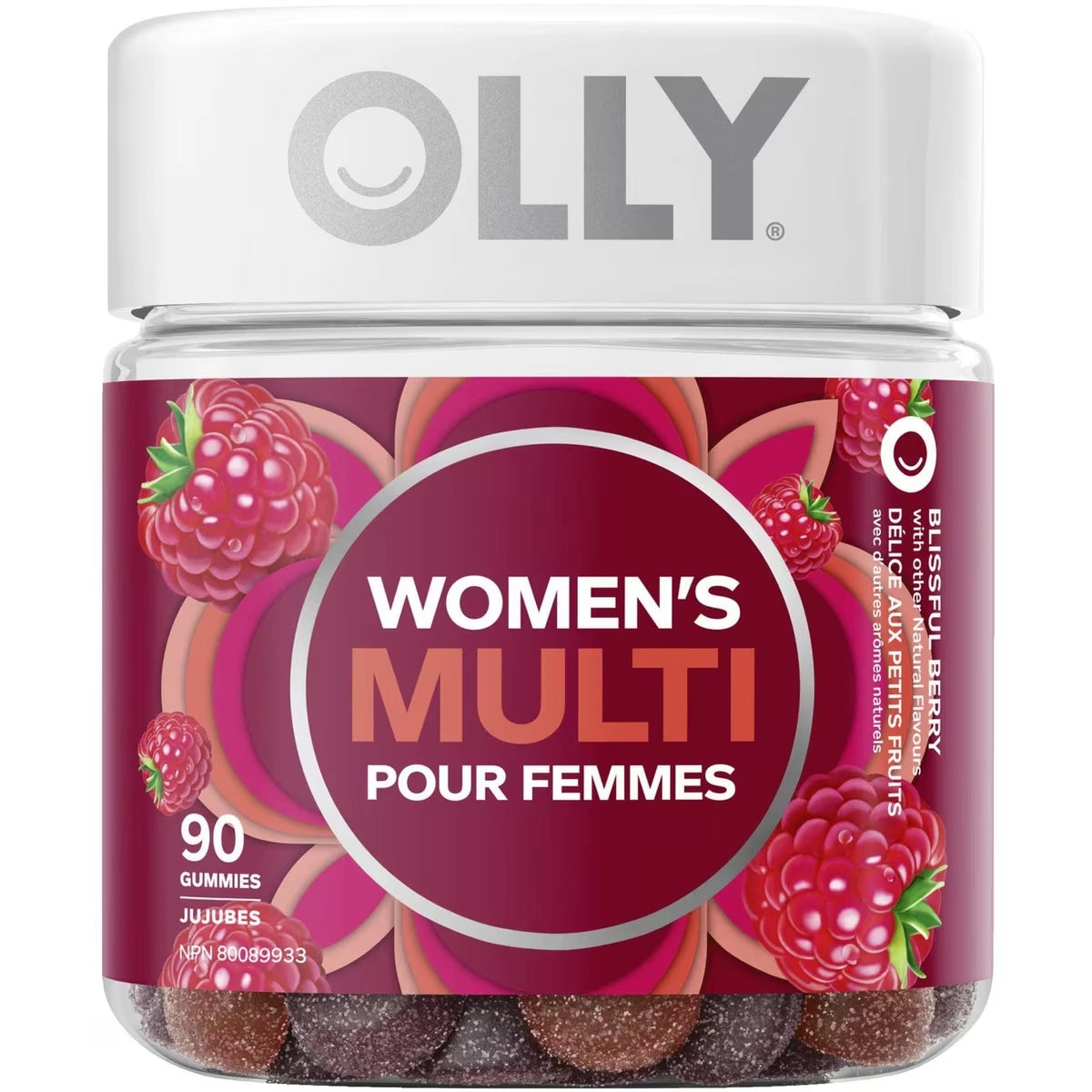 vitamine Pour Femmes Délice aux Fruits sans gluten 45 jours 90 gélifiés