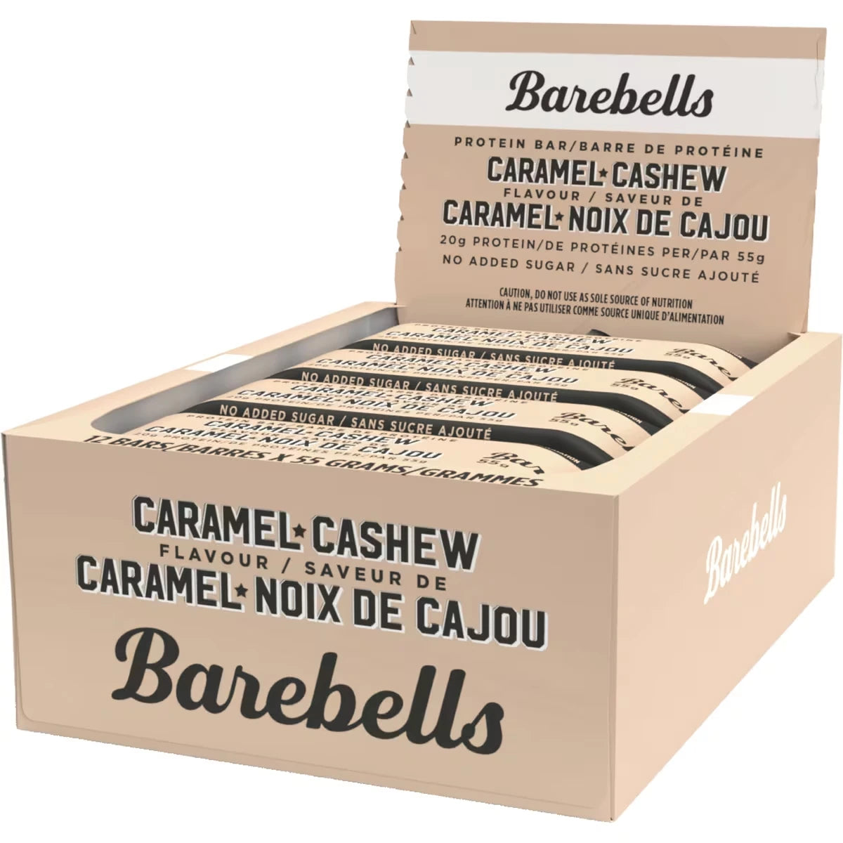 Barre protéinée au caramel et aux noix de cajou