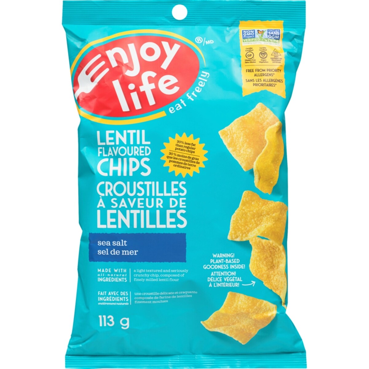 Croustilles aux lentilles sel de mer Plentils