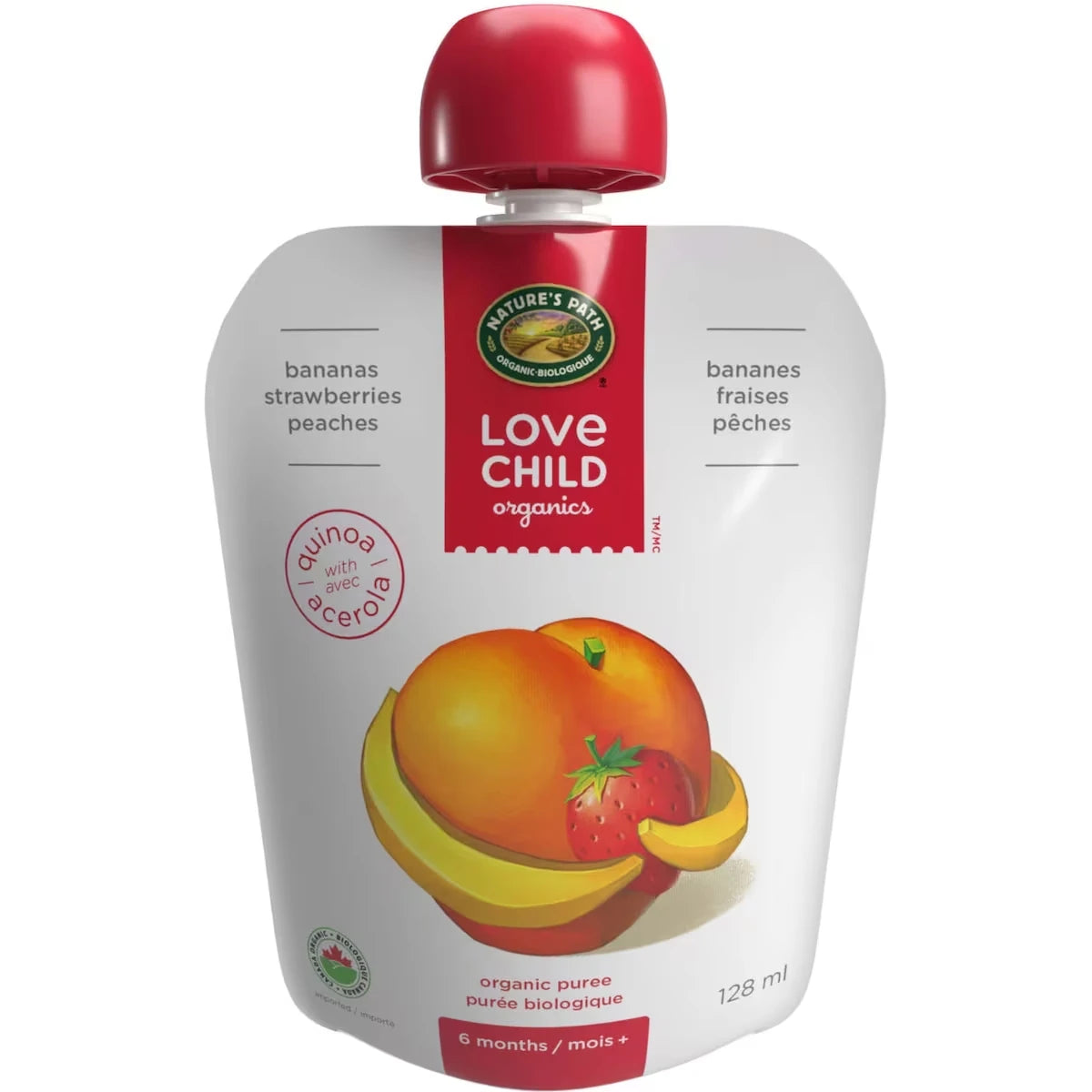 Purée bananes, fraises + pêches Superblends