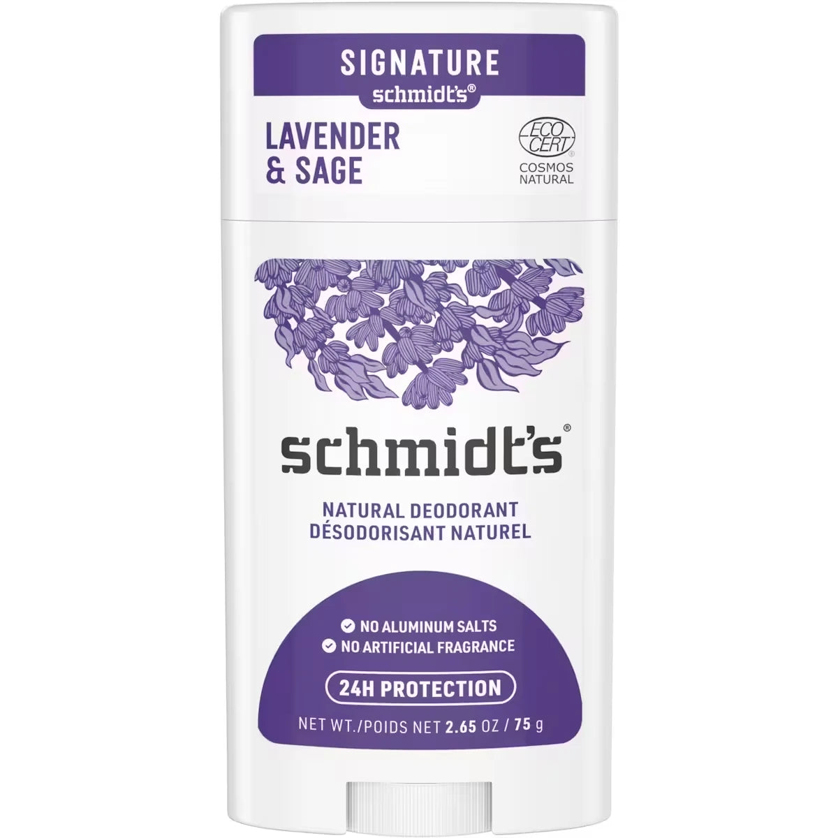 Schmidt's  Désodorisant d'Origine Naturelle 48 heures de protection lavender & sage désodorisant pour homme et femme 75 g