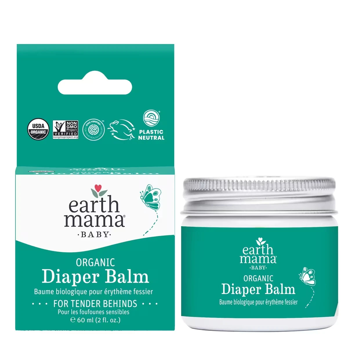 Baume biologique pour les fesses de bébé