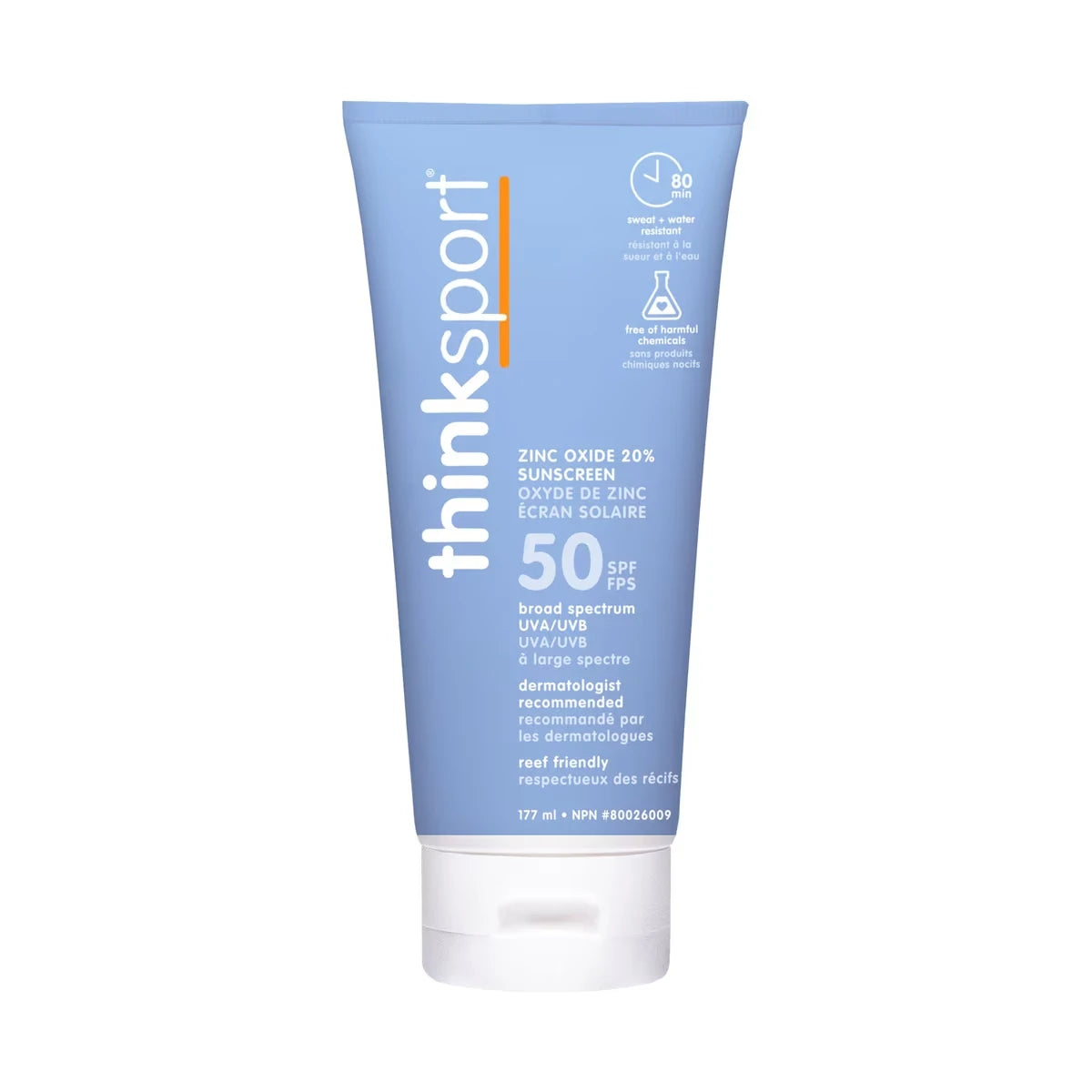 Thinksport écran solaire minéral FPS 50+