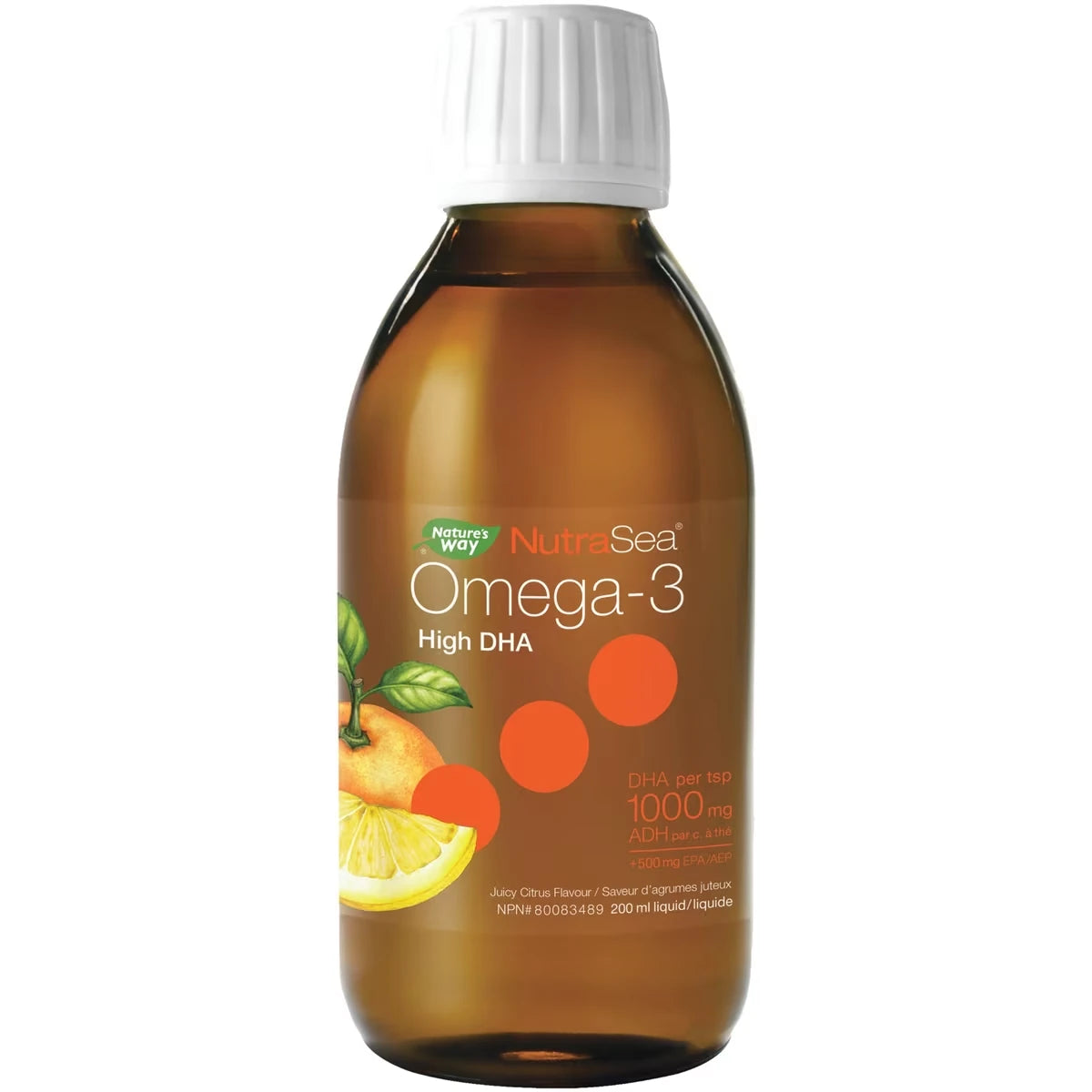 NutraSea® Oméga-3 DHA, agrumes juteux