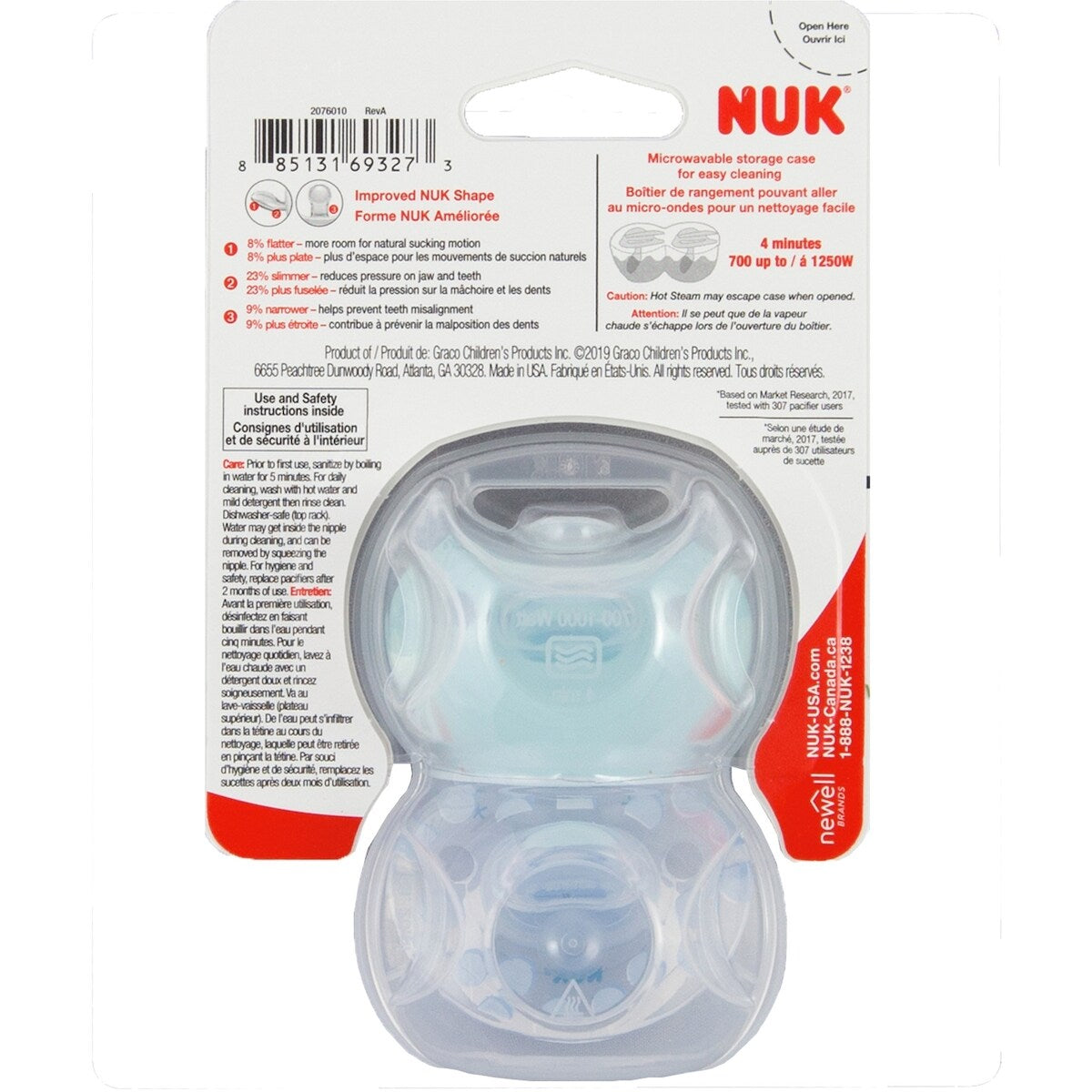 MÉLANGE de suces mode de NUK  taille 2, 2/paq.