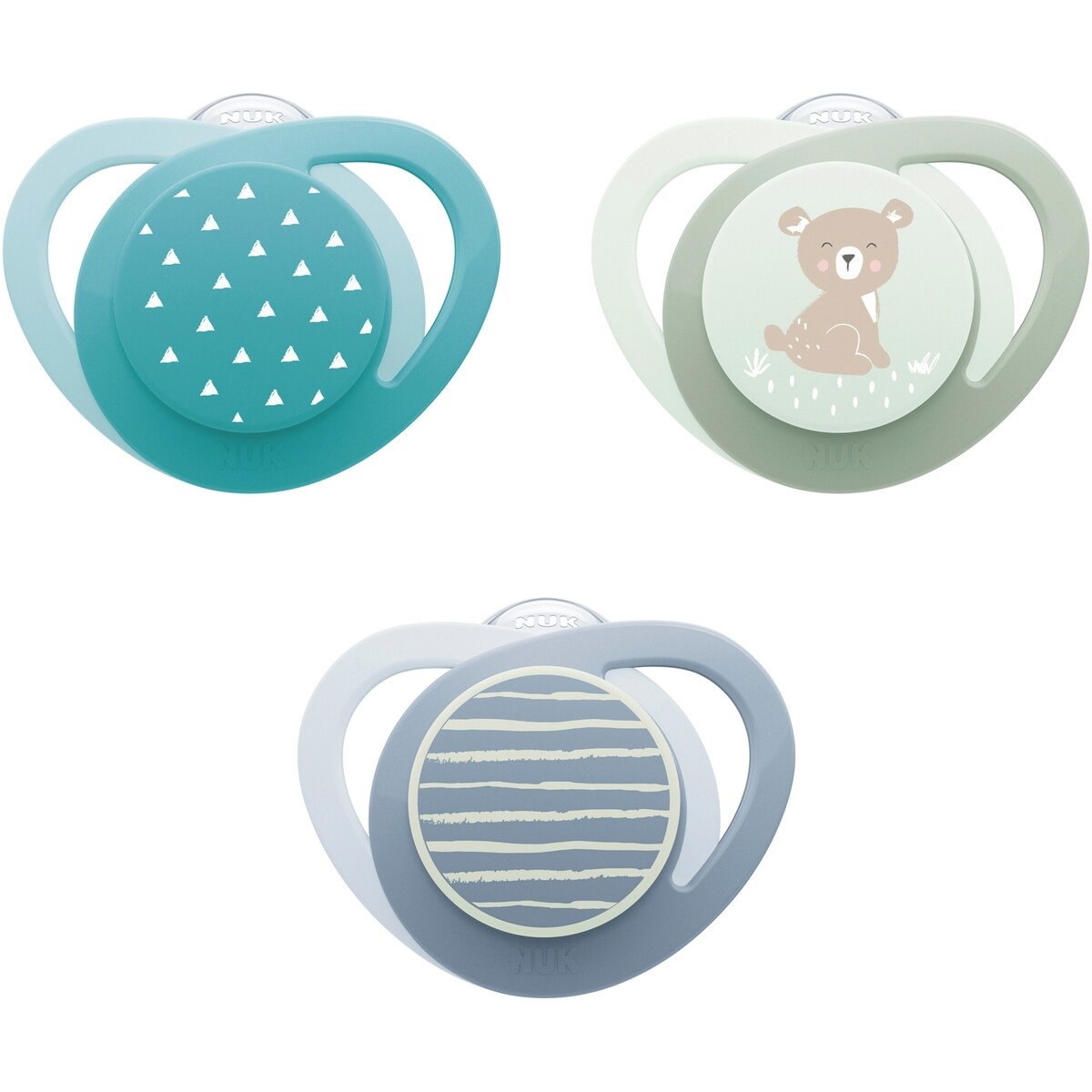 Sucette Orthodontique , 6 à 18 Mois, Ours Vert, 3 Pi�Ces