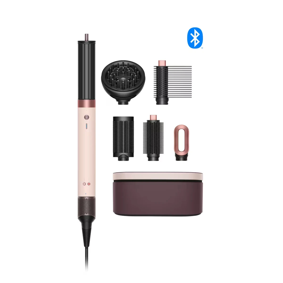 Sèche-cheveux coiffant multifonction Dyson Airwrap Co-anda2xMC pour cheveux bouclés et frisés, offert en Rose céramique