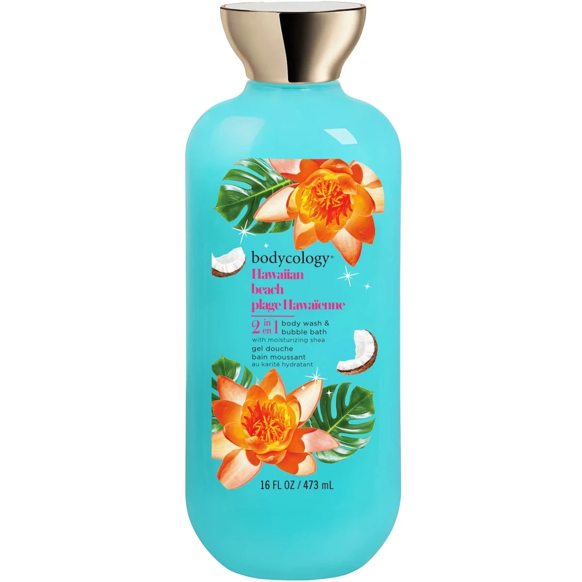 Plage Hawaïenne Gel Douche Bain Moussant 2 en 1