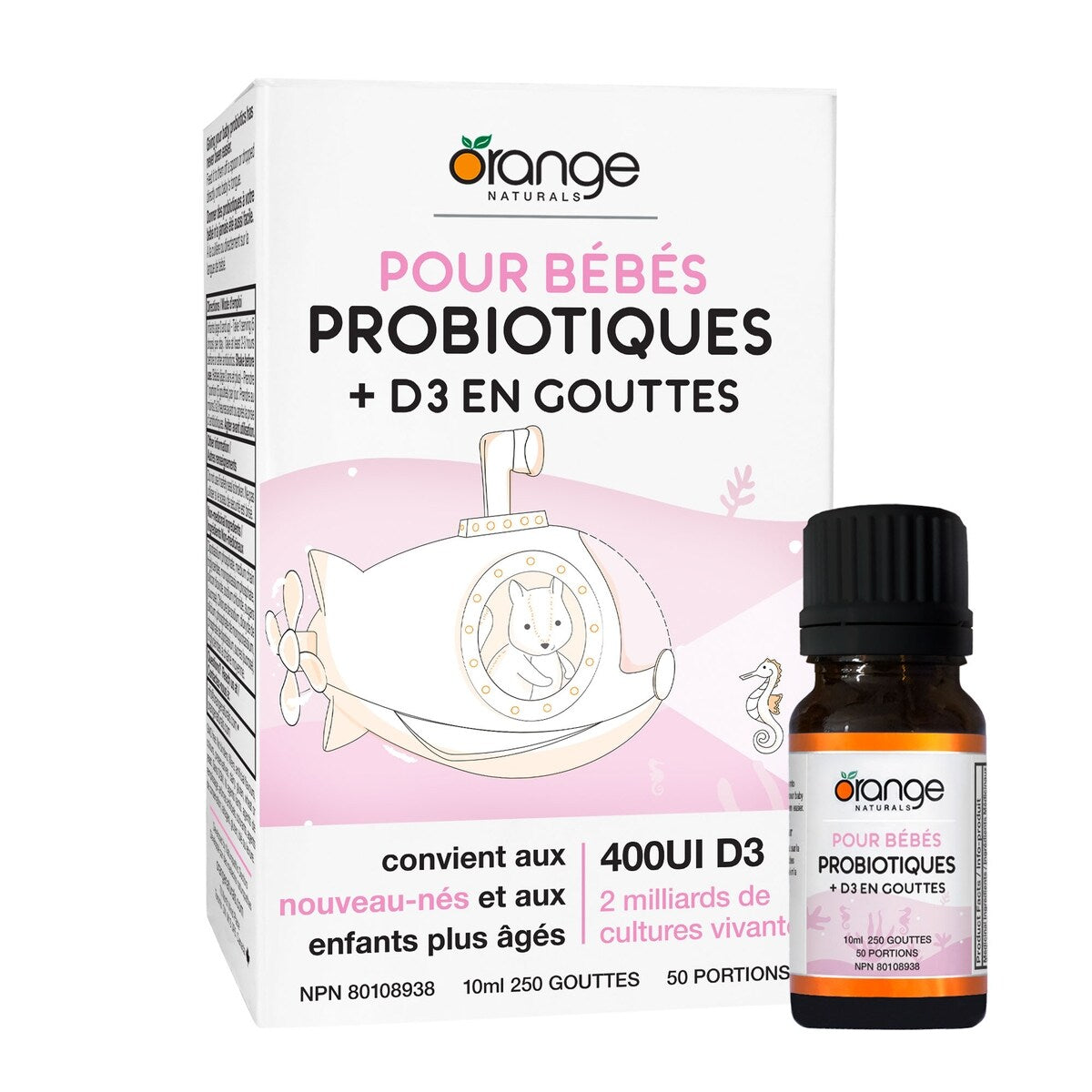 Pour BÉBÉS probiotique + D3 en
gouttes