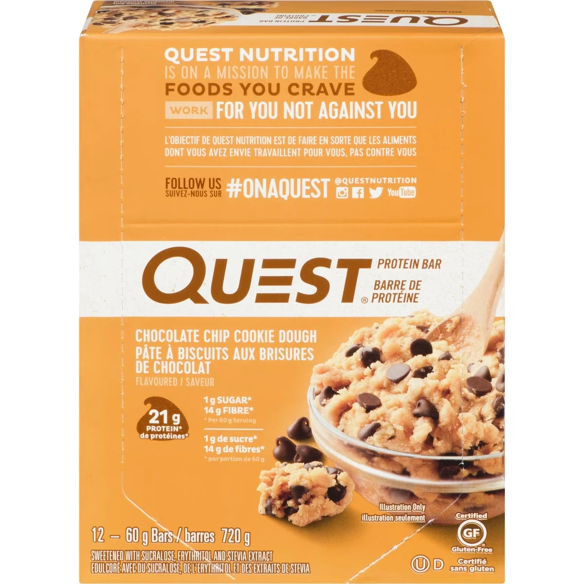 Pâte à biscuits aux brisures de chocolat 2.12oz -12ct