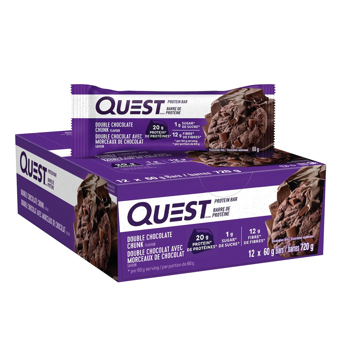 Double chocolat avec morceaux de chocolat 2.12oz - 12ct