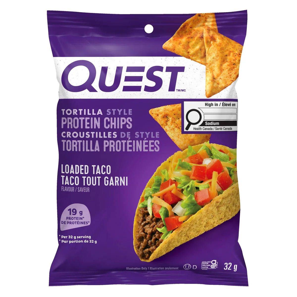 Taco Tout Garni Croustillles De Style Tortilla Proteinees
