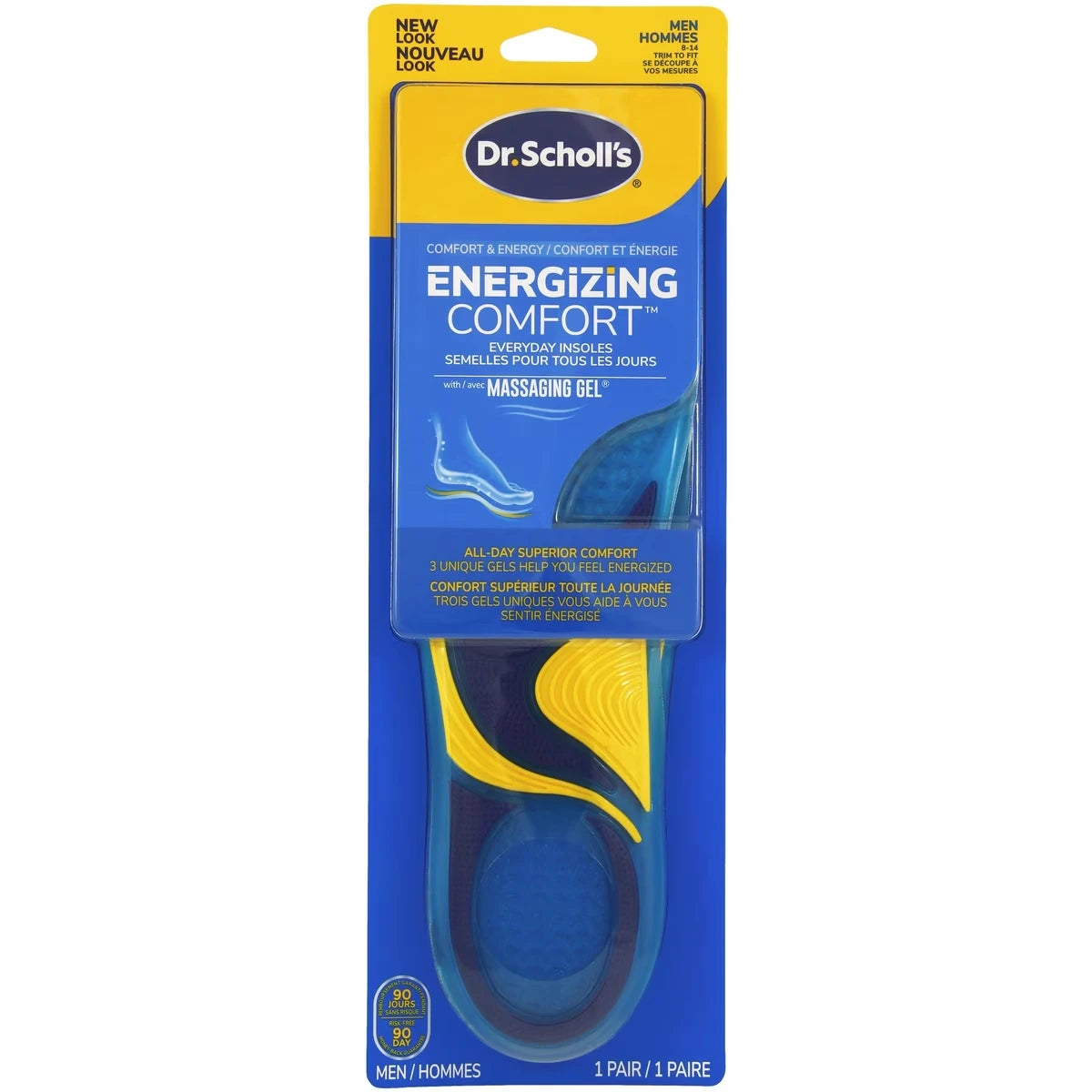 Semelles Dr Scholl’s Confort énergisant avec gel massant®, hommes 8-14
