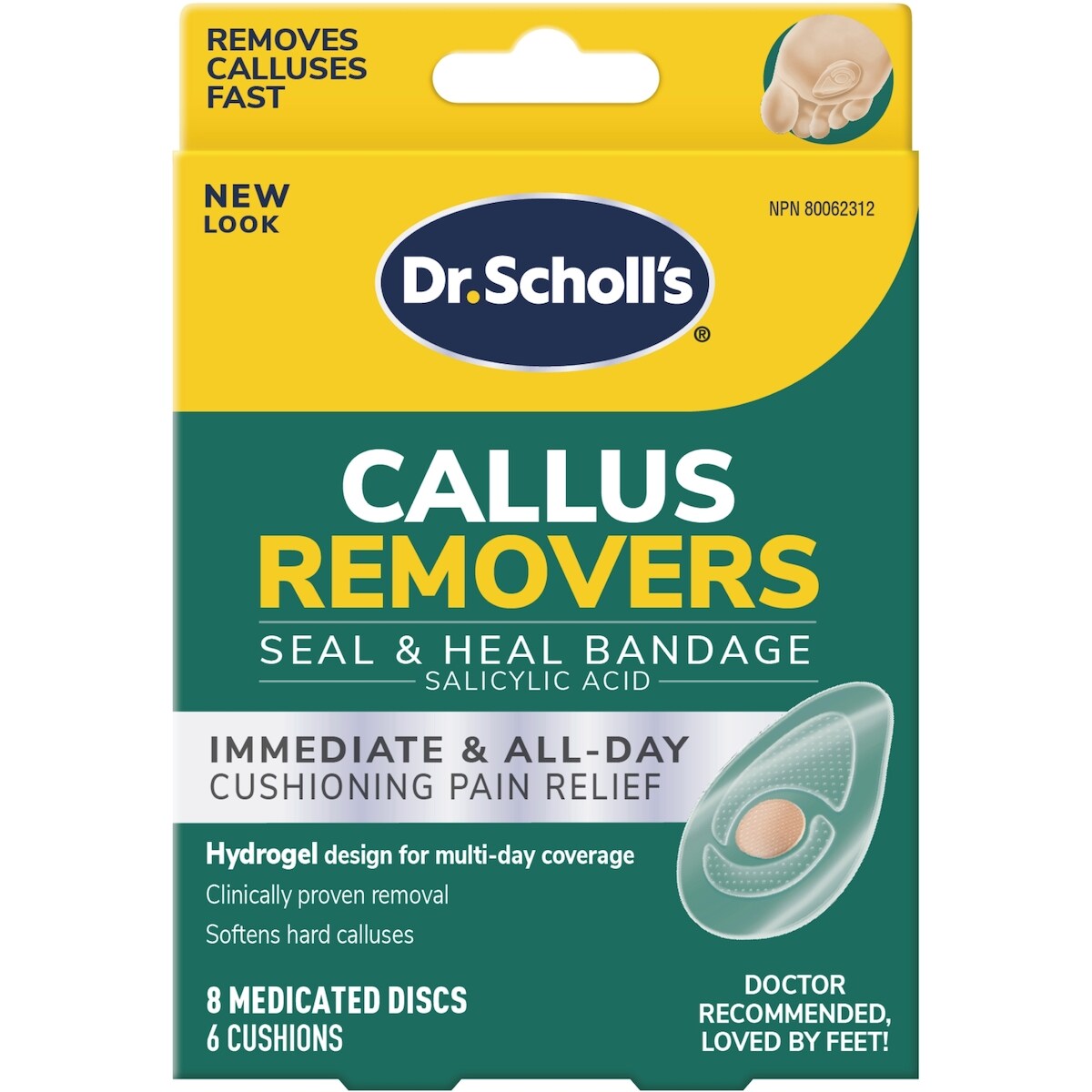 Dr. Scholl’s® enlève-callosités avec la technologie DURAGELTM