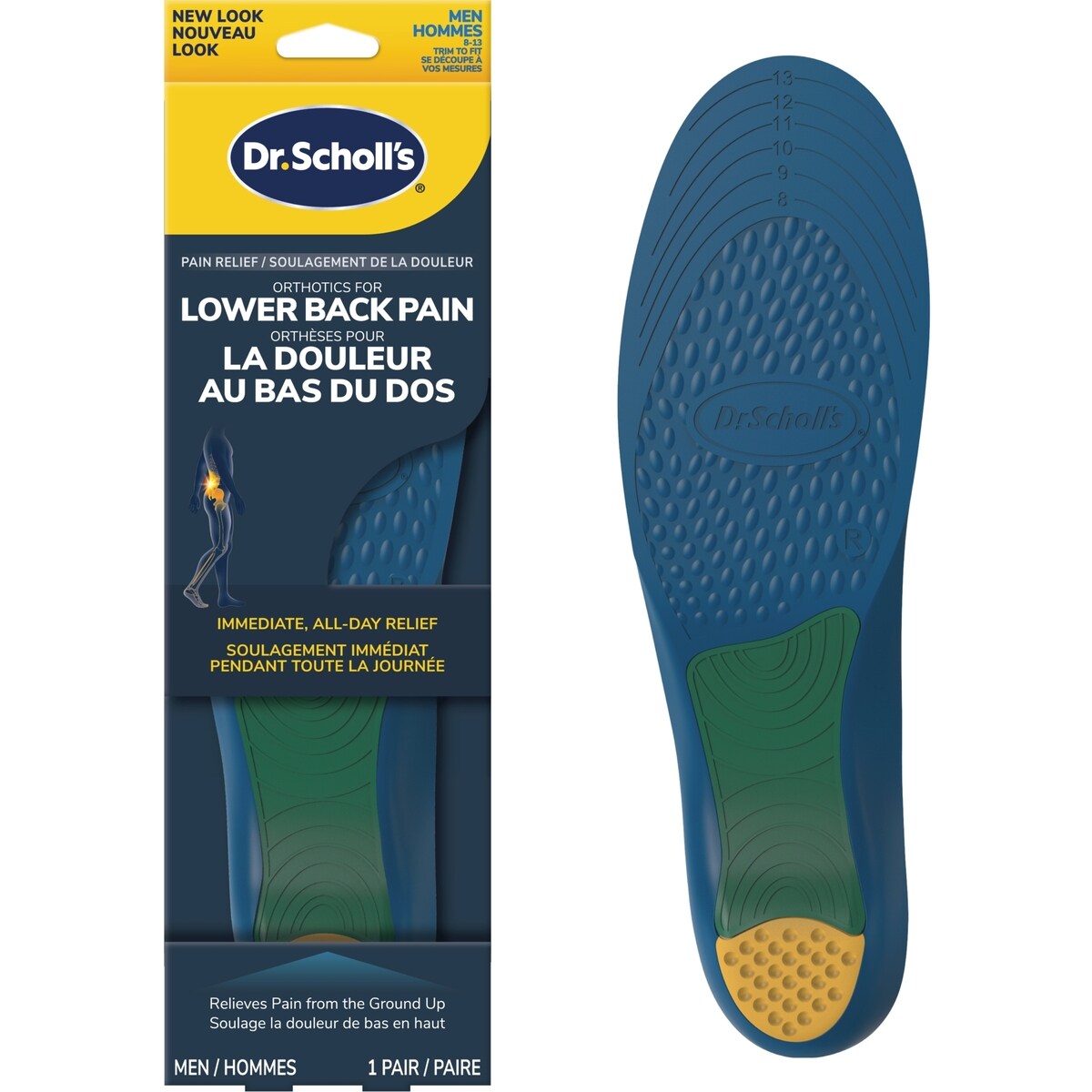 Dr. Scholl’s® orthèses pour la douleur au bas du dos, hommes, 8-13