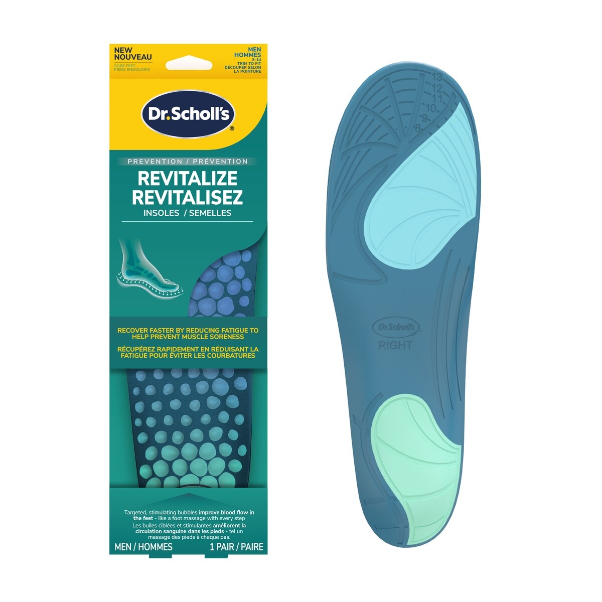Semelles orthopédiques Dr Scholl’s® Guérison revitalisante, Hommes 8-14