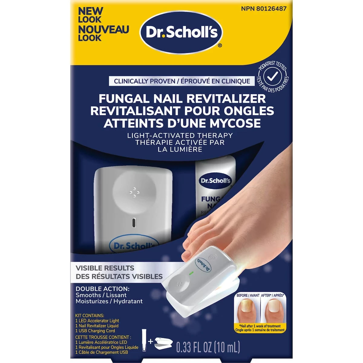 Kit revitalisant Dr. Scholl's pour ongles atteints de mycoses avec thérapie activée par la lumière