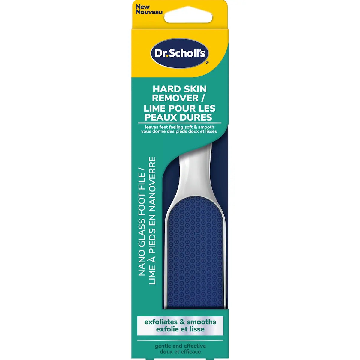 Râpe anti-callosités pour les pieds Dr. Scholl's en verre nano-texturé