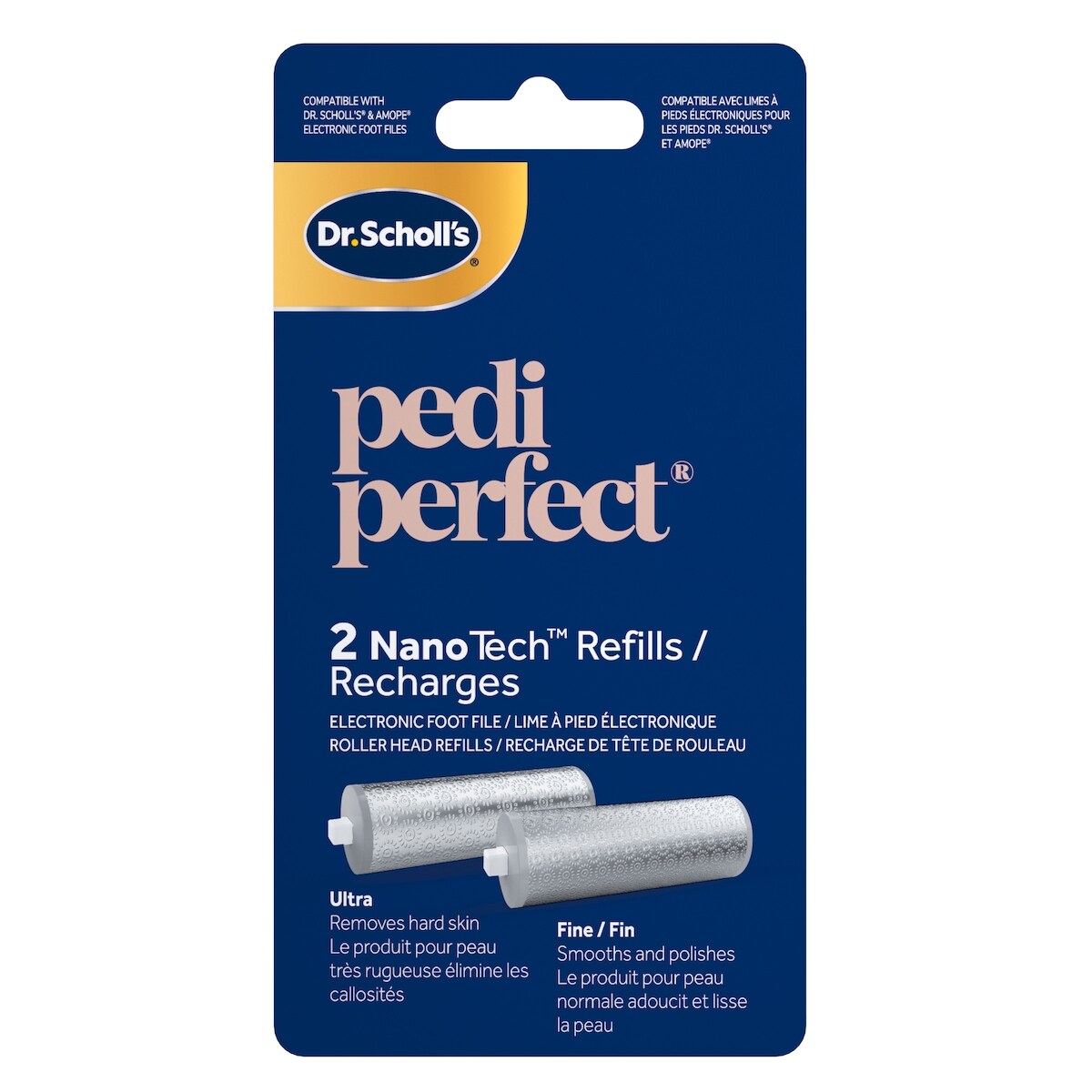 Têtes de rouleau de remplacement NanoTech pour la râpe électronique Pedi Perfect Pro
