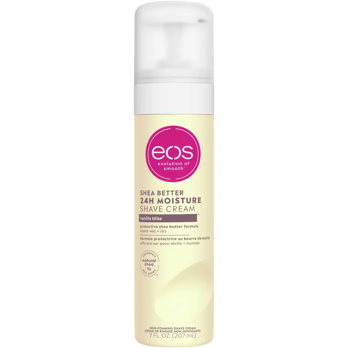 Crème de rasage eos Shea Better pour femmes vanilla bliss, 24 h d’hydratation