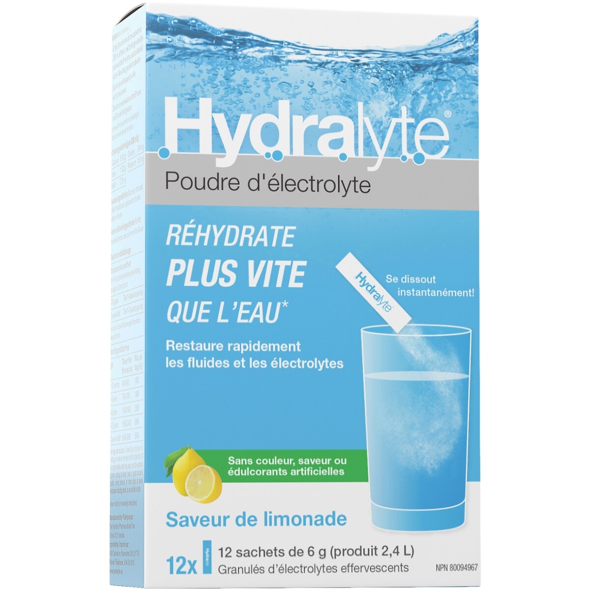 Graunlés d'électrolytes effervescents limonade
