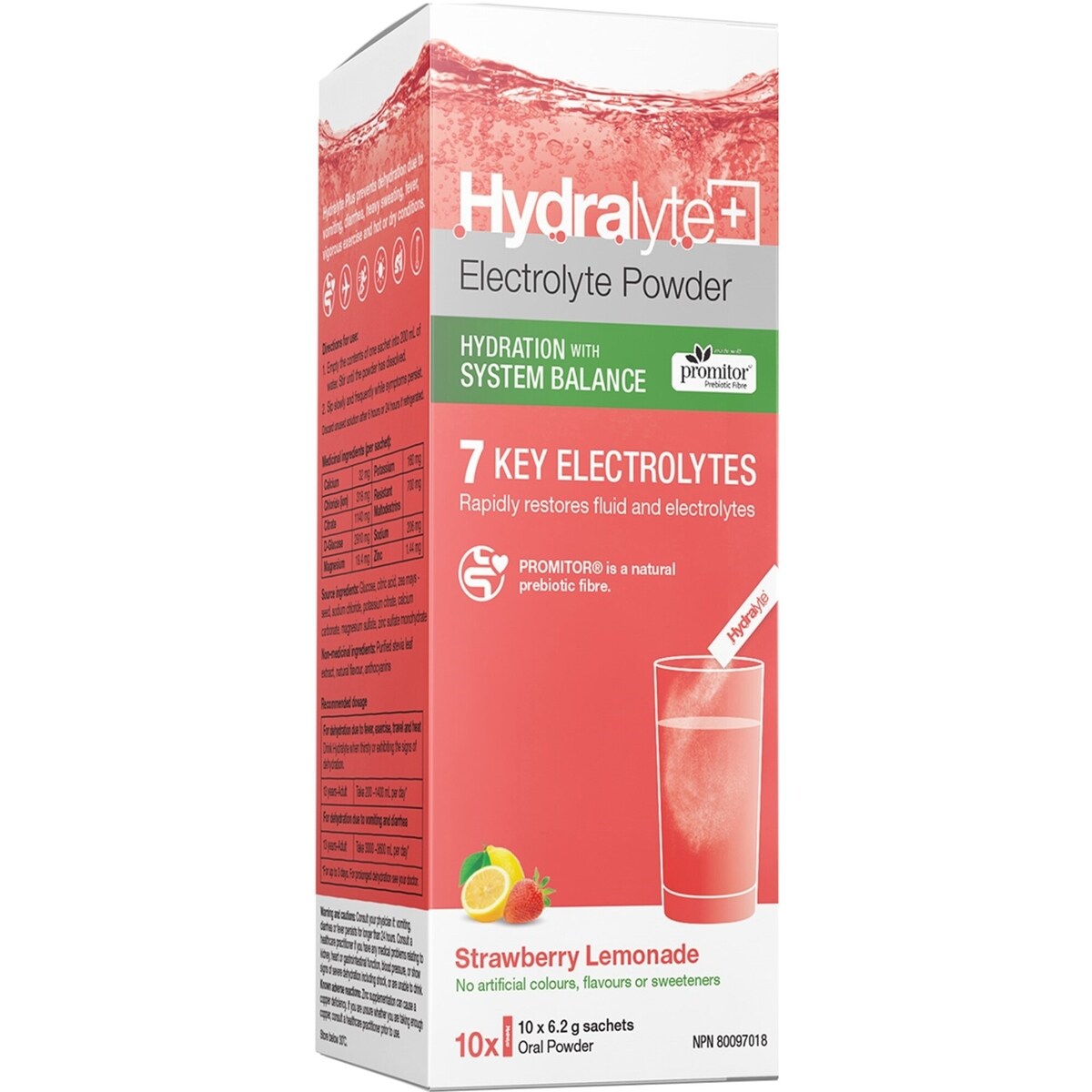 Plus santé digestive saveur de limonade aux fraises
