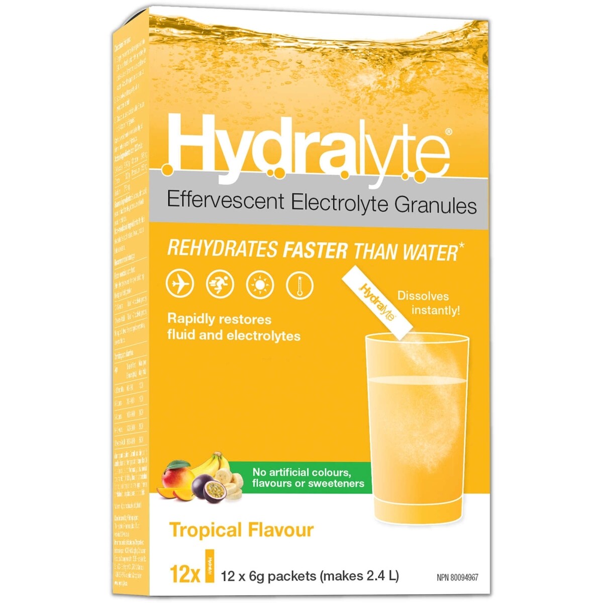 Granulés D'Électrolytes Effervescents, Tropicale